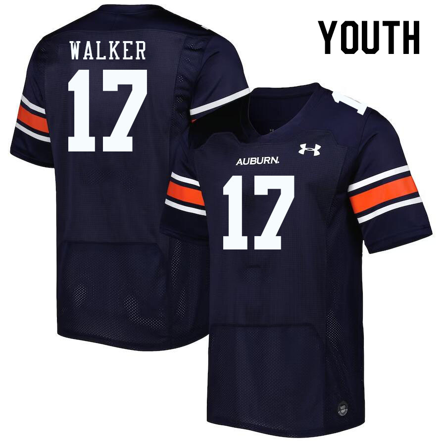 Youth #17 Rico Walker Auburn Tigers College Football Jerseys Stitched-Navy